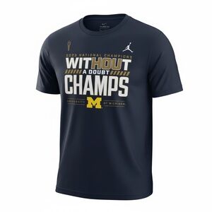 Nike UM University Of Michigan T-shirt 2023 National Champions Jordan Men’s XL